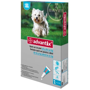 Solutie pipeta Advantix antiparazitara pentru caini