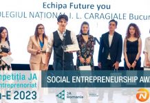 PROIECTUL ANTREPRENORIAL FUTURE YOU CREAT DE 5 ELEVI DE LICEU DIN BUCUREȘTI ÎN COMPETIȚIA GEN-E 2023, PREMIAT DE NN ROMÂNIA CU SOCIAL ENTREPRENEURSHIP AWARD