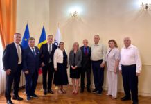 Delegația din Lansing, Michigan, în vizită la Palatul CCIB